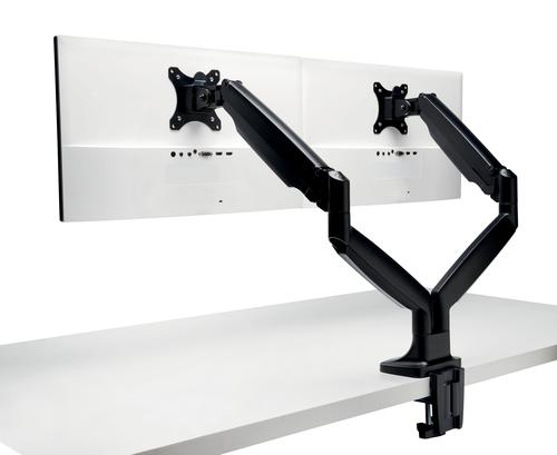 Kensington SmartFit One Touch Height Adjustable Dual Monitor Arm Black Kensington SmartFit One Touch Height Adjustable Dual Monitor Arm Black