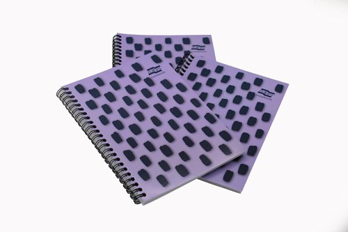 Europa Splash A5 Notepad Wirebound 160 Pages 80gsm FSC Paper Ruled Punched 4 Holes Purple (Pack 3)