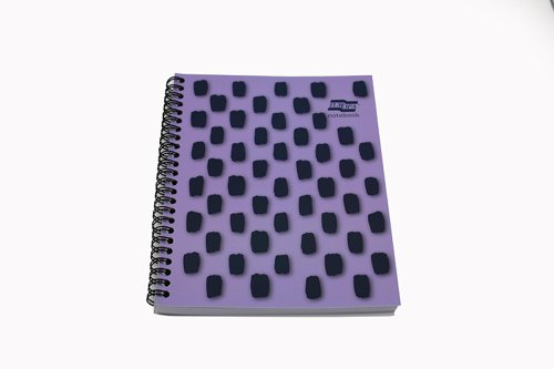 Europa Splash A5 Notepad Wirebound 160 Pages 80gsm FSC Paper Ruled Punched 4 Holes Purple (Pack 3)