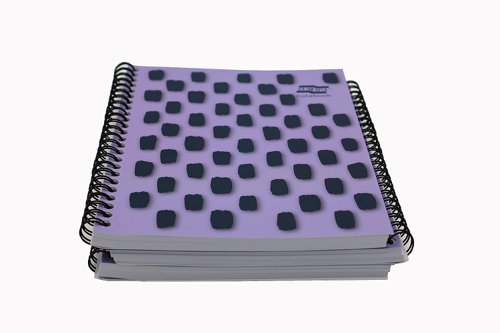 Europa Splash A5 Notepad Wirebound 160 Pages 80gsm FSC Paper Ruled Punched 4 Holes Purple (Pack 3)