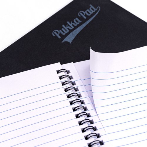 Pukka Pads Pressboard Pad A5 Wirebound Sidebound 120 Pages Feint Ruled Paper Black (Pack 10) Pukka Pads Pressboard Pad A5 Wirebound Sidebound 120 Pages Feint Ruled Paper Black (Pack 10)