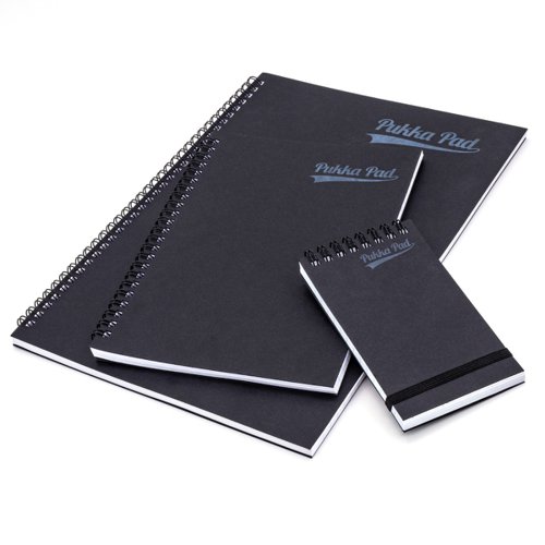 Pukka Pads Pressboard Pad A5 Wirebound Sidebound 120 Pages Feint Ruled Paper Black (Pack 10) Pukka Pads Pressboard Pad A5 Wirebound Sidebound 120 Pages Feint Ruled Paper Black (Pack 10)