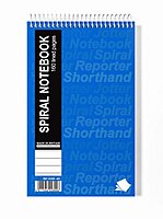 Silvine Spiral Reporters Shorthand Notebook 203 x 127mm 160 Pages Ruled Blue (Pack 10)