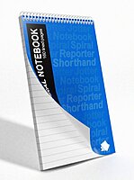Silvine Spiral Reporters Shorthand Notebook 203 x 127mm 160 Pages Ruled Blue (Pack 10)