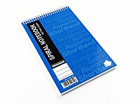Silvine Spiral Reporters Shorthand Notebook 203 x 127mm 160 Pages Ruled Blue (Pack 10)