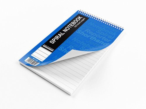 Silvine Spiral Reporters Shorthand Notebook 203 x 127mm 160 Pages Ruled Blue (Pack 10)