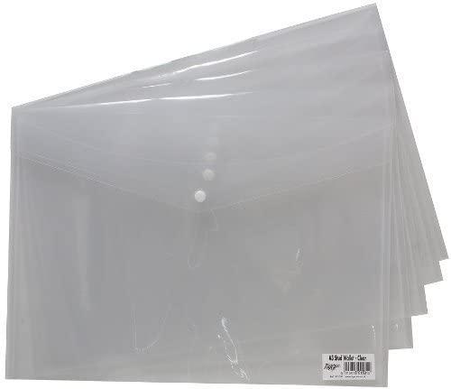 ValueX Press Stud Plastic Popper Wallet 200 Micron A3 Clear ValueX Press Stud Plastic Popper Wallet 200 Micron A3 Clear
