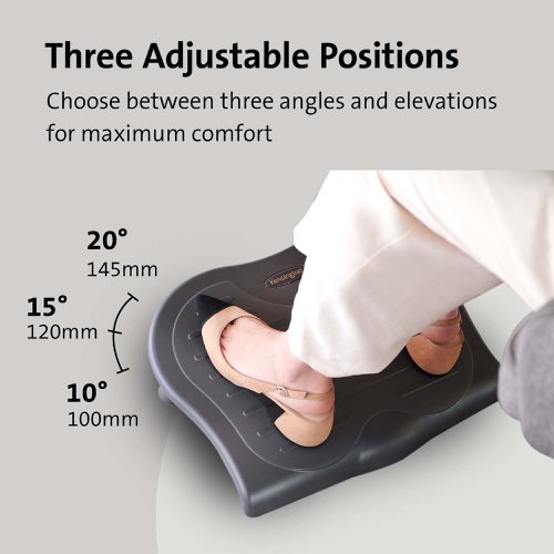 Kensington SoleSaver Foot Rest Adjustable Grey Kensington SoleSaver Foot Rest Adjustable Grey