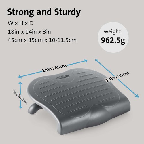 Kensington SoleSaver Foot Rest Adjustable Grey Kensington SoleSaver Foot Rest Adjustable Grey