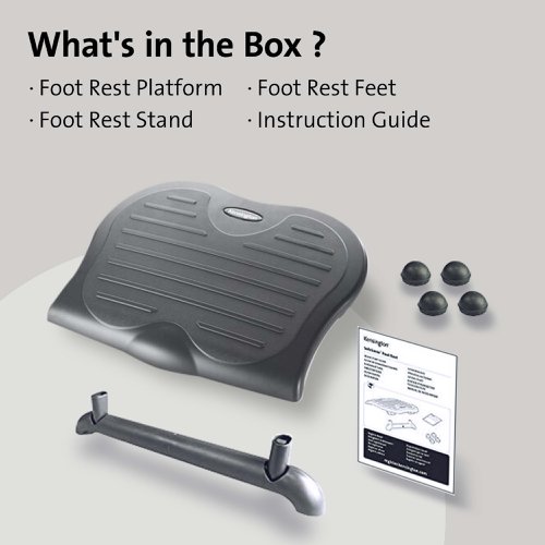 Kensington SoleSaver Foot Rest Adjustable Grey Kensington SoleSaver Foot Rest Adjustable Grey