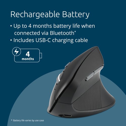 Kensington EQ MY630 Rechargeable Ergonomic Wireless Mouse Kensington EQ MY630 Rechargeable Ergonomic Wireless Mouse