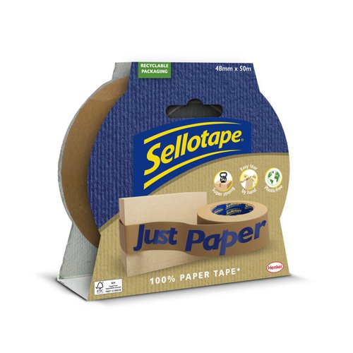 Sellotape Paper Tape 48mm x 50m Brown (Roll)