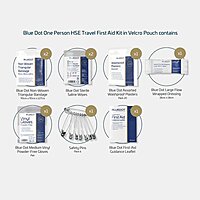 Blue Dot One Person Travel Kit In Green Velcro Pouch - 30ACOPT