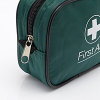 Blue Dot One Person Travel Kit In Green Zipped Bag