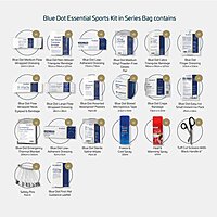 Blue Dot Essential Sports First Aid Kit in a Blue Series Bag