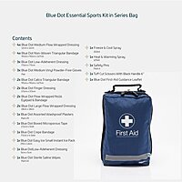 Blue Dot Essential Sports First Aid Kit in a Blue Series Bag