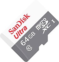 SanDisk Ultra 64GB Class 10 MicroSDXC Memory Card. Adaptor Not Included. SanDisk Ultra 64GB Class 10 MicroSDXC Memory Card. Adaptor Not Included.